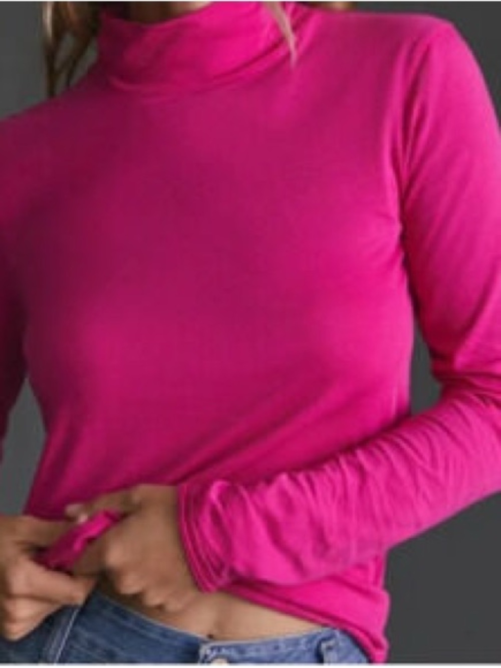ANTHROPOLOGIE LONG SLEEVE MOCK NECK TEE